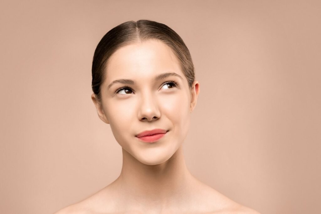 Woman with radiant, healthy-looking skin