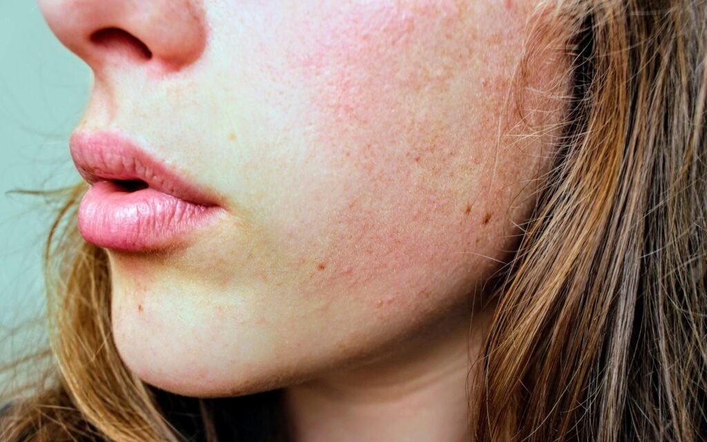 Close-up of natural skin texture
