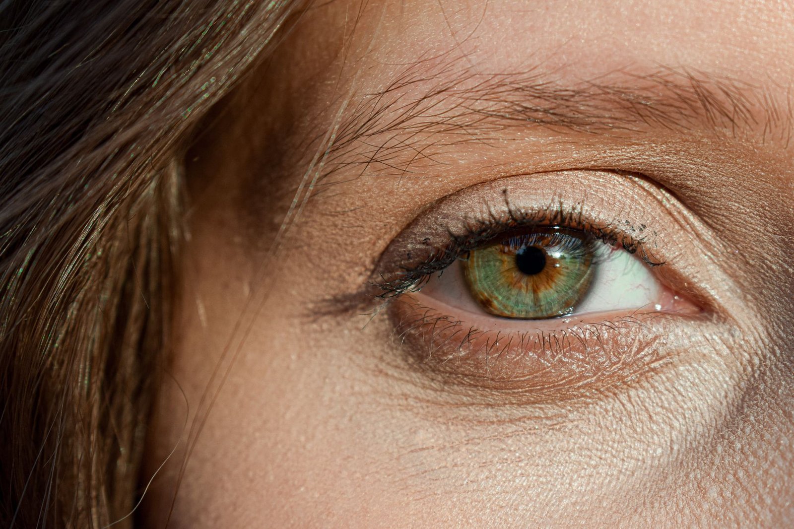 Natural microbladed eyebrow result, close-up