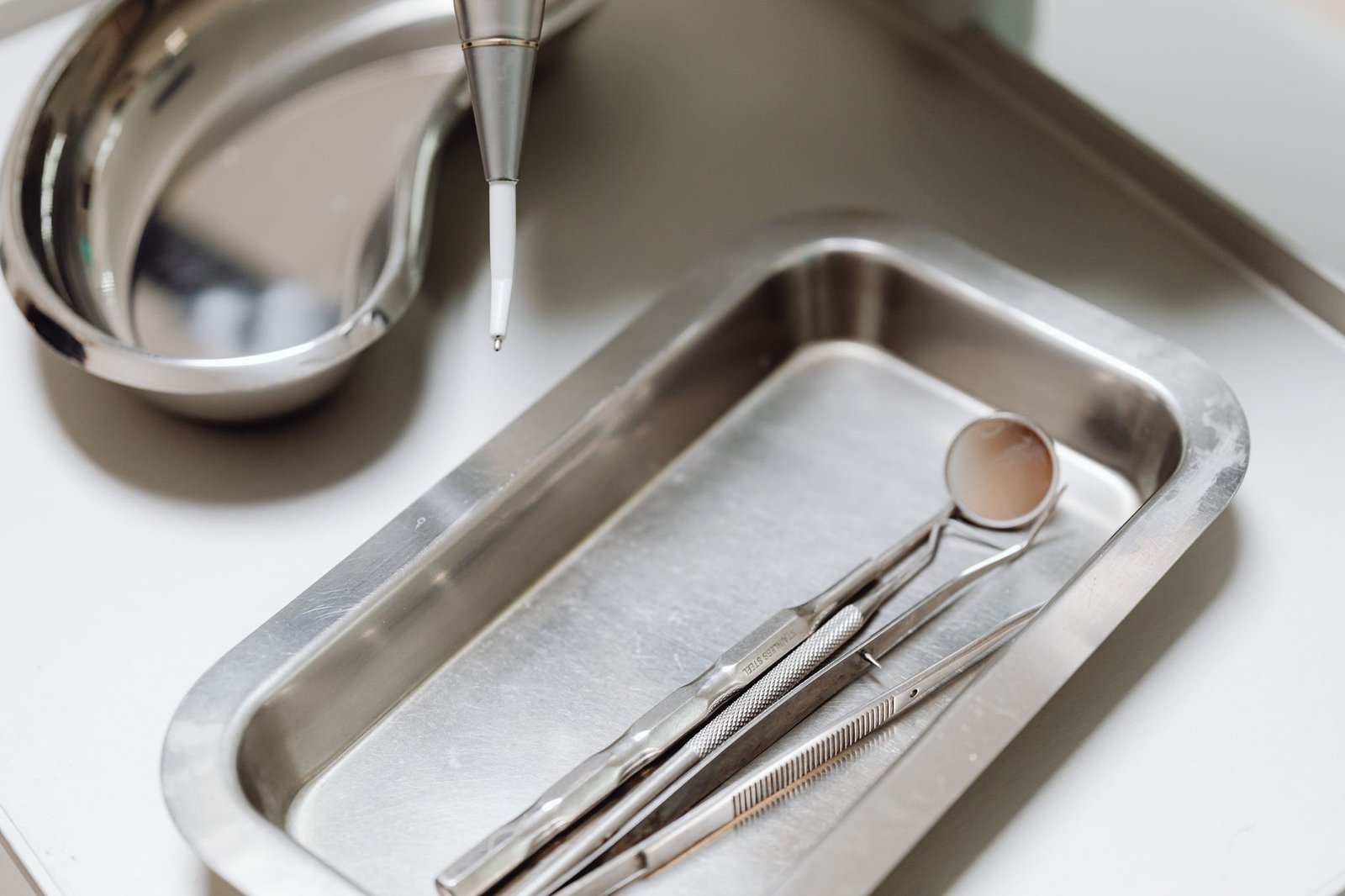 Clean, sealed sterile equipment prepared for a professional treatment.
